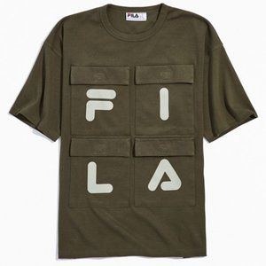 NEW - Fila Pocket Tee - Olive Moss colored Mens